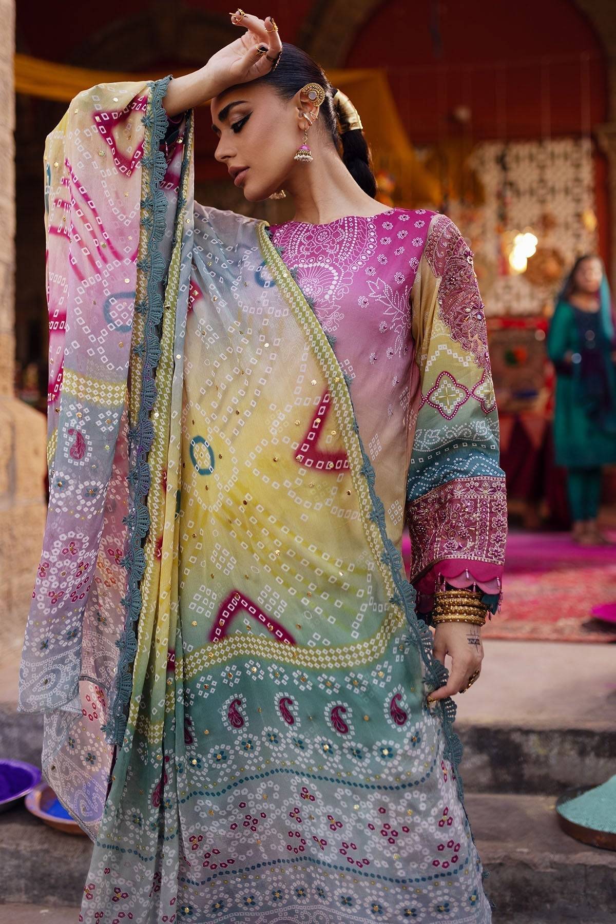 Nureh | Bazaar Lawn | NS-134 - Pakistani Designer Dress - by Nureh | Type: Luxury - 100% Original at Saira Sultan