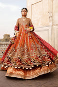 Maria B | Bridal Formals | Manar L Rust Pure Organza