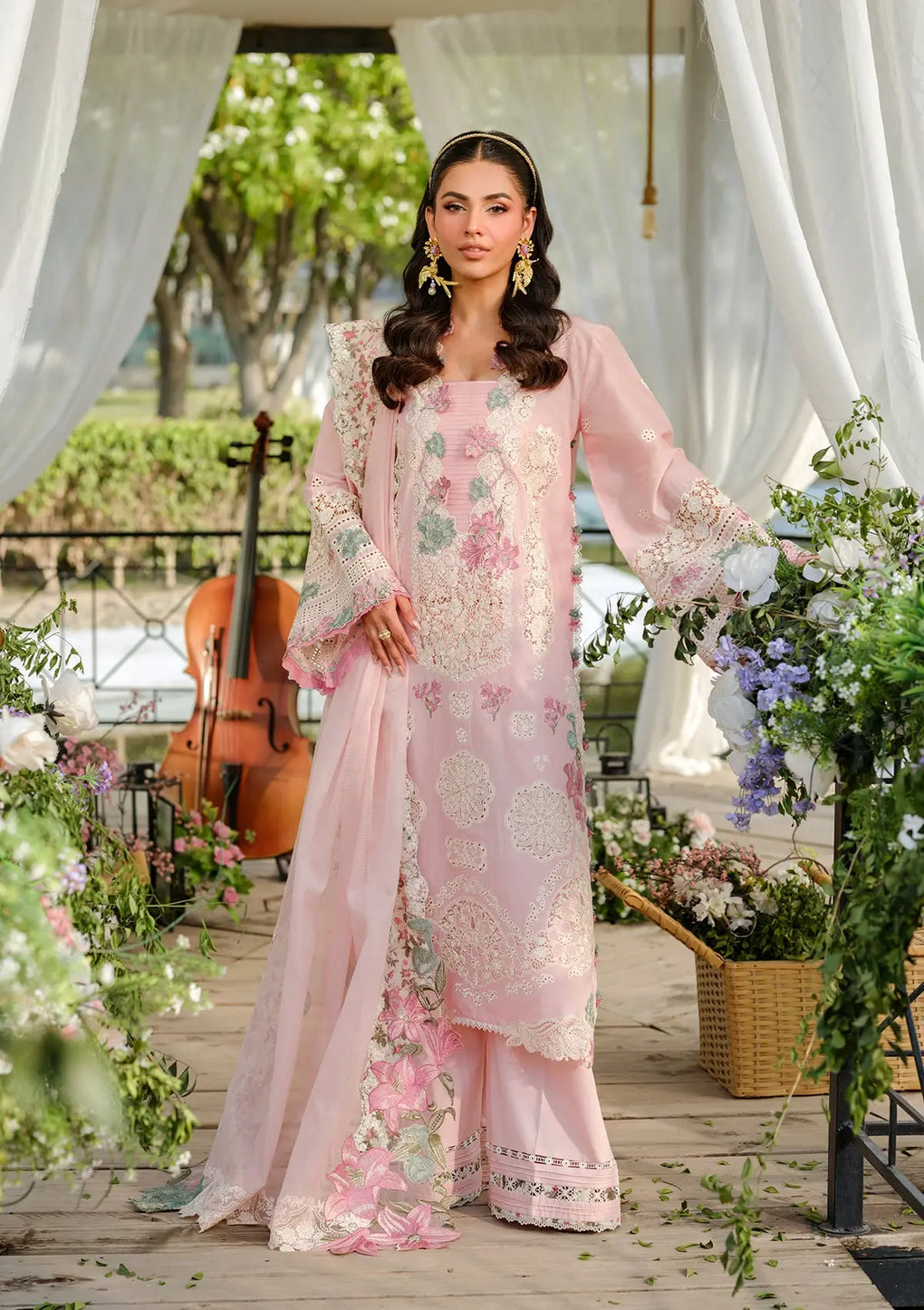 Elaf Premium | Luxury Lawn 25 | ELH-1B SOPHIA XL Pink Lawn