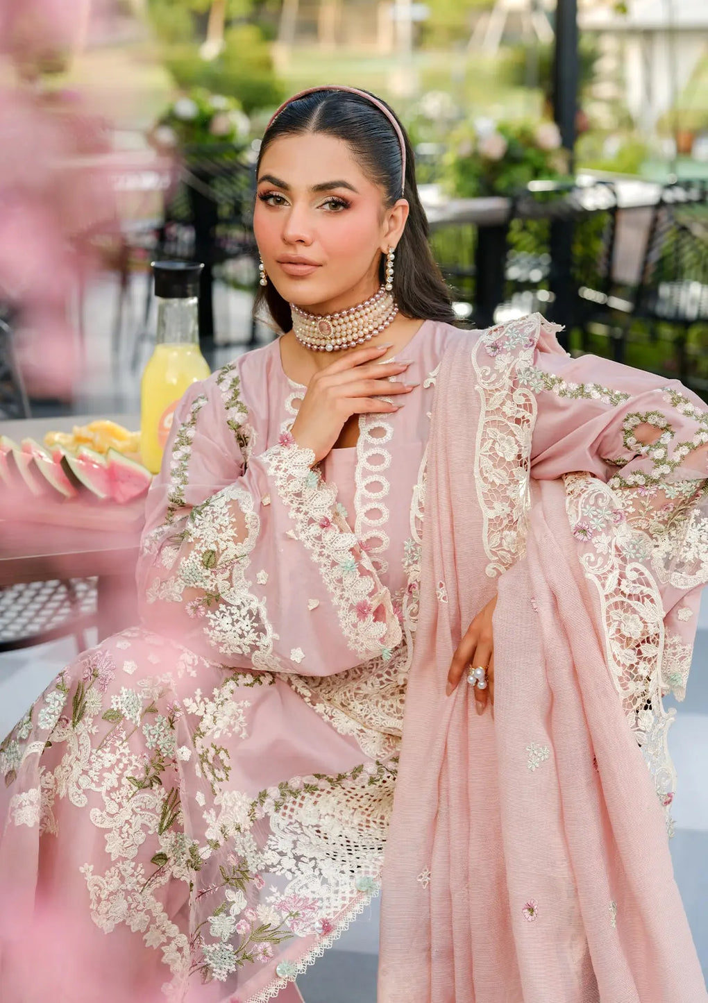Elaf Premium | Luxury Lawn 25 | ELH-3B OH MY ROSE XL Tea Pink Lawn