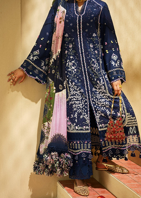 Suffuse | Eid Lawn 25 | ENA L Deep Blue Lawn