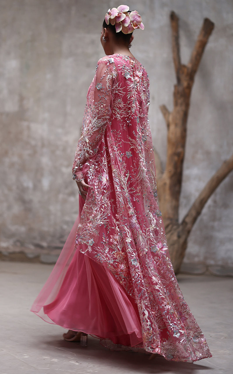 Threads and Motifs | Formal Dresses 25 | NET EMBROIDERED JAKCET WITH MAXI - Pakistani Designer Dress - by Threads and Motifs - Type : Ladies Clothes - 100% Original at Saira Sultan