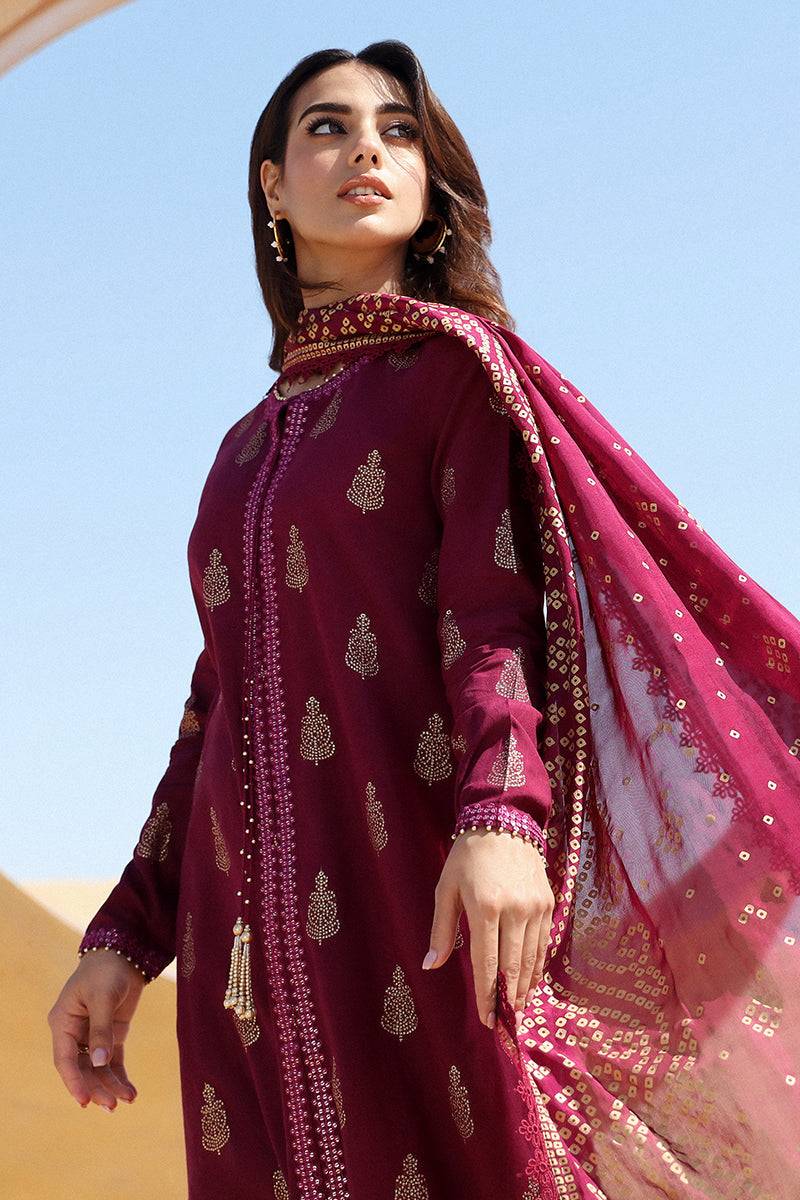 Cross Stitch | Eid Lawn 24 | CRIMSON AURA - Pakistani Designer Dress - by Cross Stitch | Type: Luxury - 100% Original at Saira Sultan
