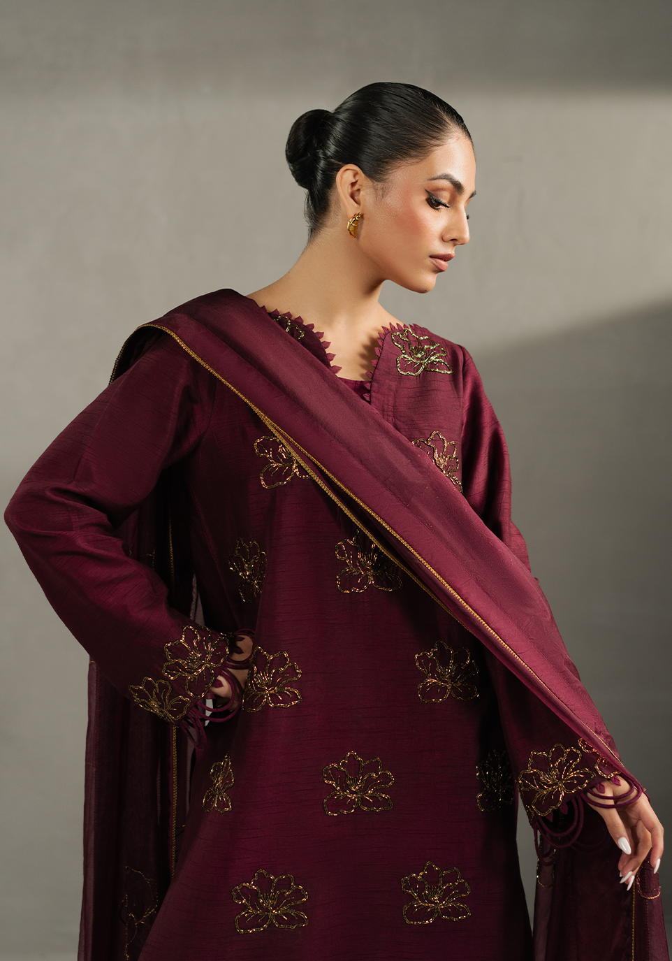 Zarqash | Silk Edit | ZQS 005 TALIA S Red Raw Silk