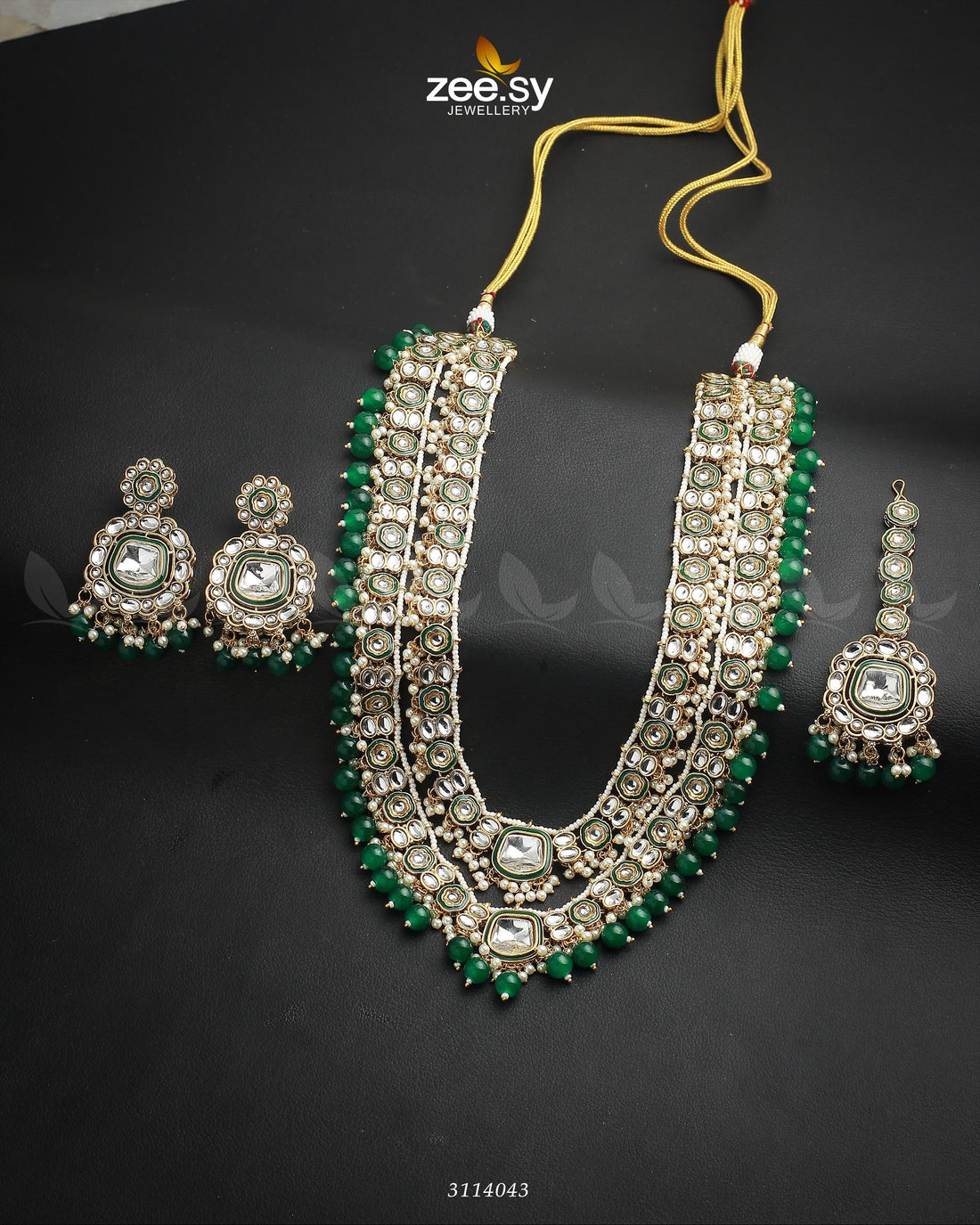 Acacia Malla Necklace Set Red
