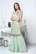 Hana | Eclectic Ready to Wear | Pistacia XS Mint Green Zari Net