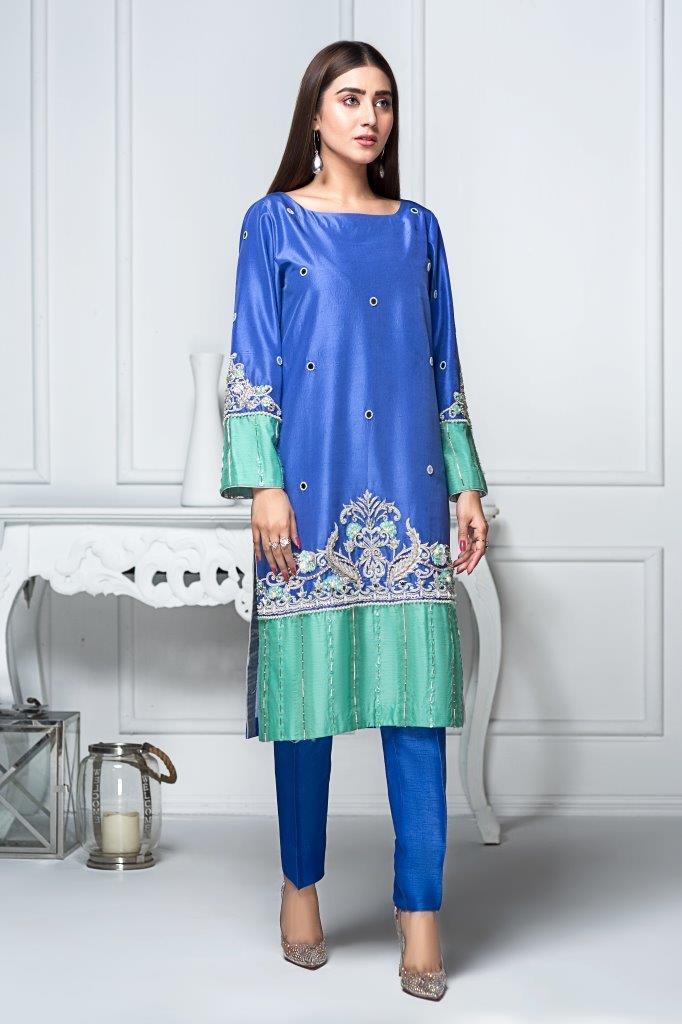 Hana | Eclectic Ready to Wear | Sapphire Twinkle XS Blue Raw Silk