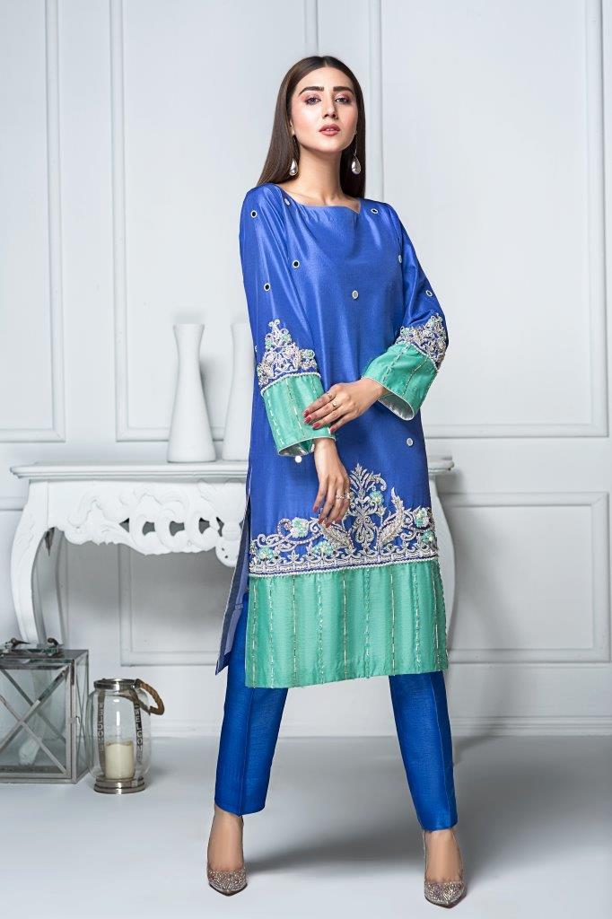 Hana | Eclectic Ready to Wear | Sapphire Twinkle XS Blue Raw Silk