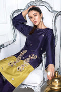 Hana | Eclectic Ready to Wear | Mailanchi L Navy Raw Silk