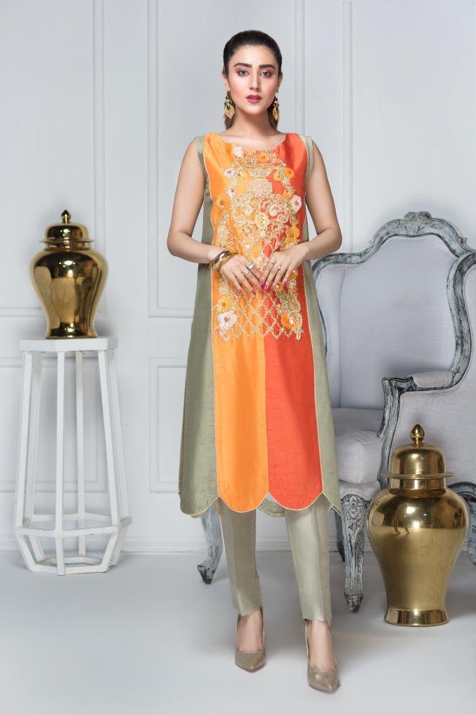 Hana | Eclectic Ready to Wear | Hunter's Green XS Multi Raw Silk