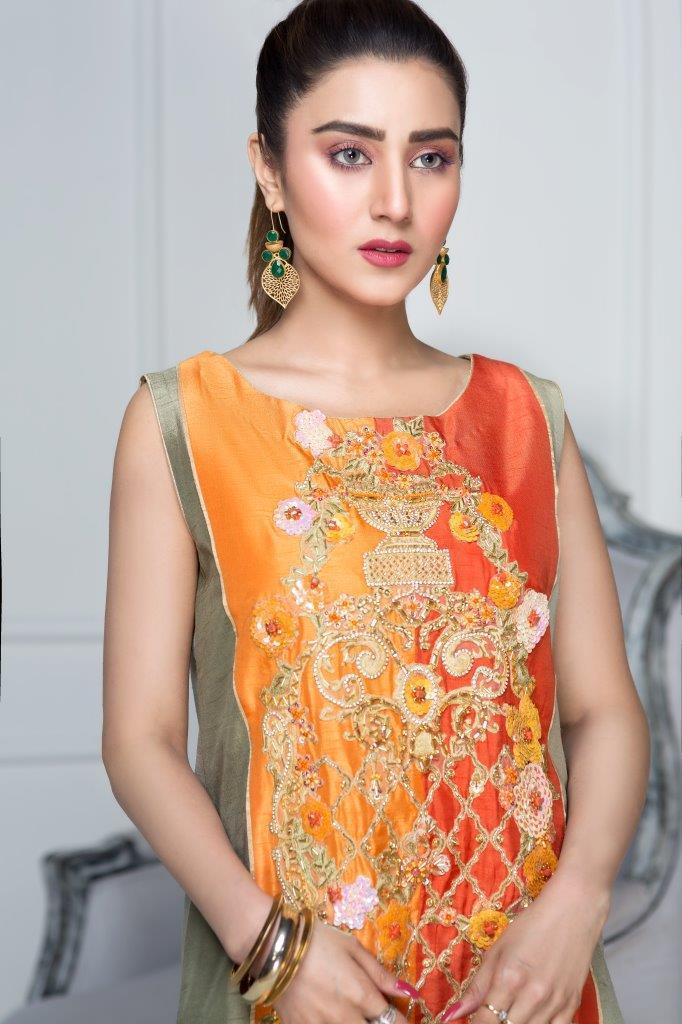 Hana | Eclectic Ready to Wear | Hunter's Green M Multi Raw Silk
