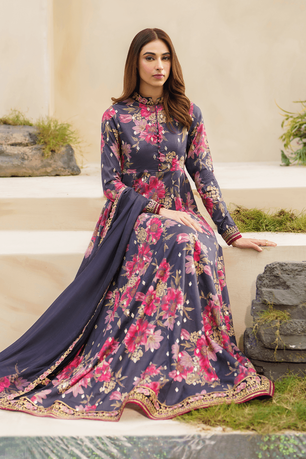 Iznik | Festive lawn 24 | SFL-12 - Pakistani Designer Dress - by Iznik | Type: Luxury - 100% Original at Saira Sultan