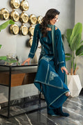 Fahad Hussayn | Lawn Banger | Midnight Teal - Pakistani Designer Dress - by Erum Khan | Type: Ladies Clothes - 100% Original at Saira Sultan