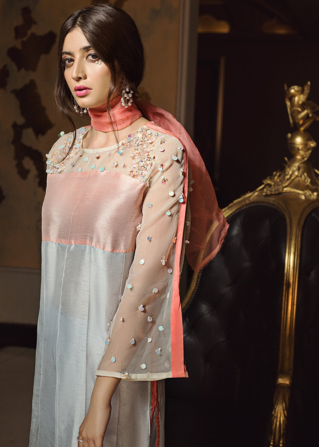 Hana | Serendipity Ready to Wear | Peppermint XS Gray Raw Silk
