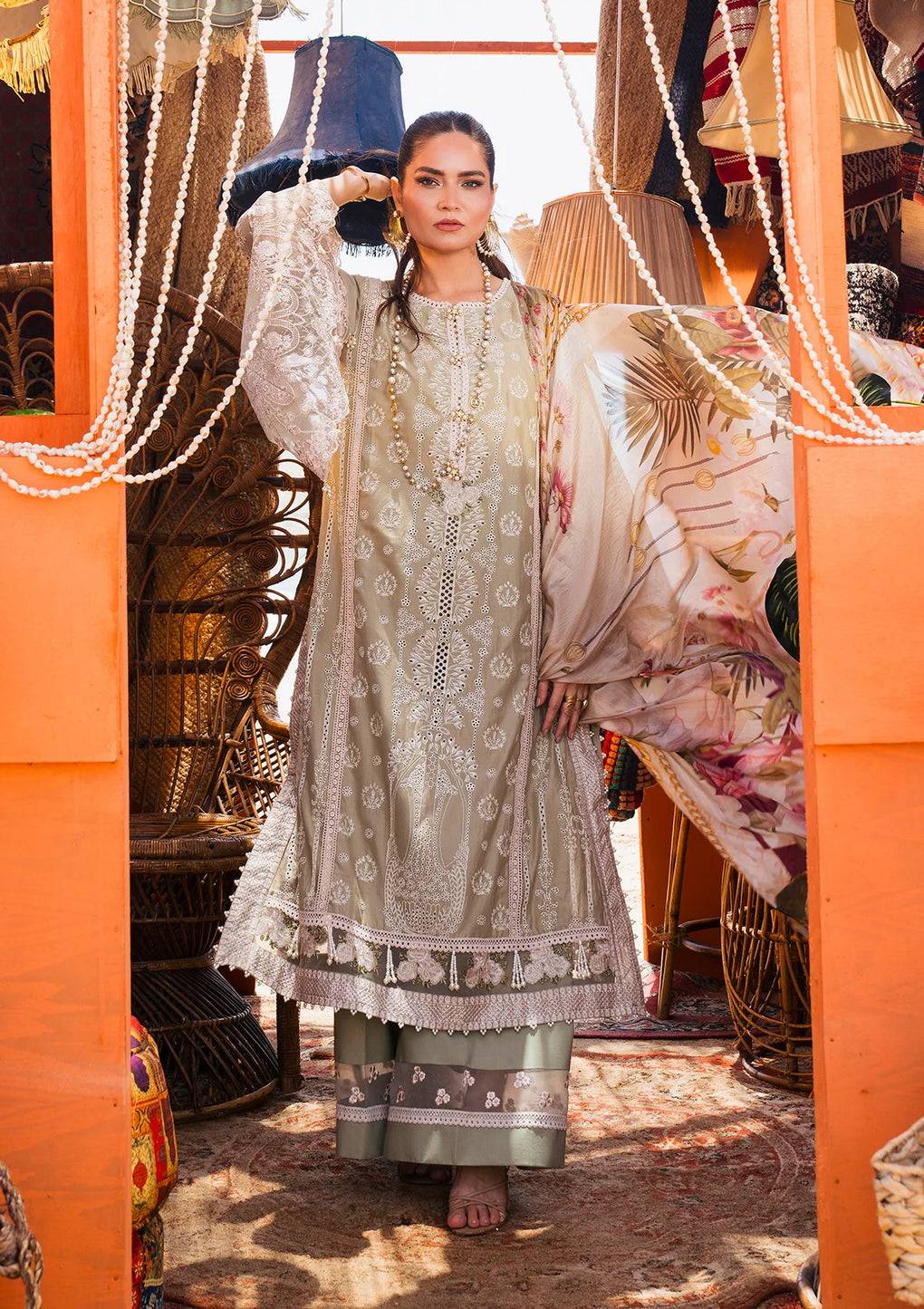 Elaf Premium | Hai Kuch Festive Lawn 24 | EHK-08 Pur Shokh - Pakistani Designer Dress - by Elaf Premium | Type: Luxury - 100% Original at Saira Sultan