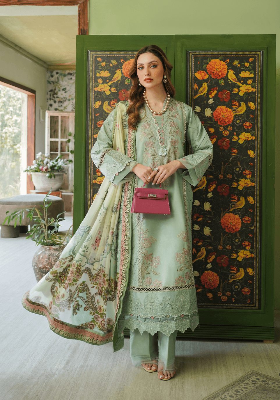 Zarqash | Tresor Luxury Lawn 24 | ZQT 009 GISELLE - Pakistani Designer Dress - by Zarqash | Type: Luxury - 100% Original at Saira Sultan