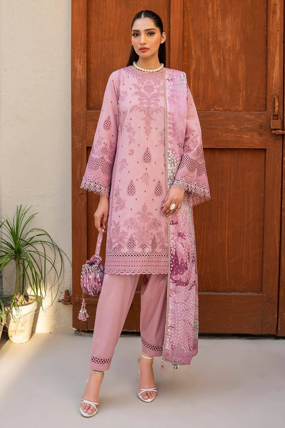 Jazmin | Irish Lawn SS 24 | D1 - Pakistani Designer Dress - by Jazmin | Type: Luxury - 100% Original at Saira Sultan