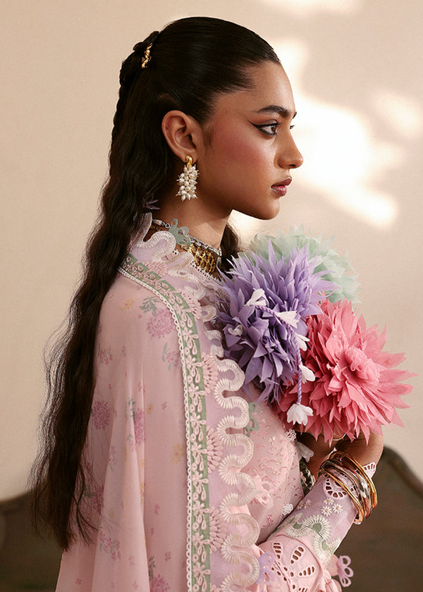 Suffuse | Eid Lawn 25 | LEENA M Powder Pink Organza