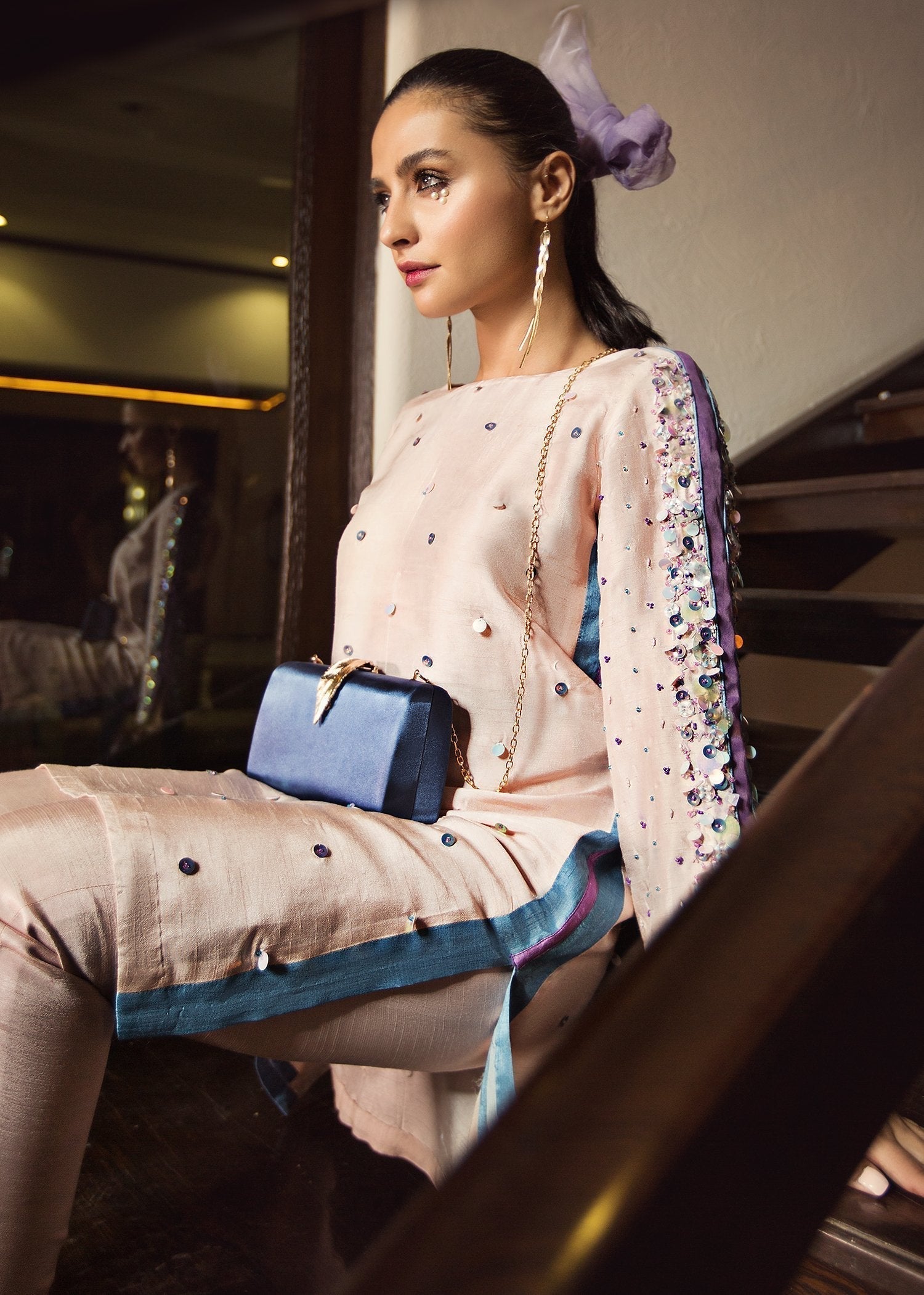 Hana | Serendipity Ready to Wear | Truffle M Light Pink Raw Silk