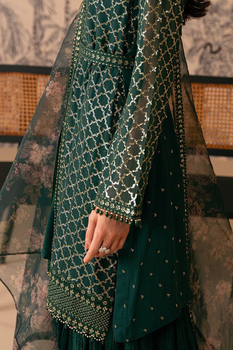 Cross Stitch | Luxe Atelier 24 | VIRIDIAN HAVEN - Pakistani Designer Dress - by Cross Stitch | Type: Luxury - 100% Original at Saira Sultan