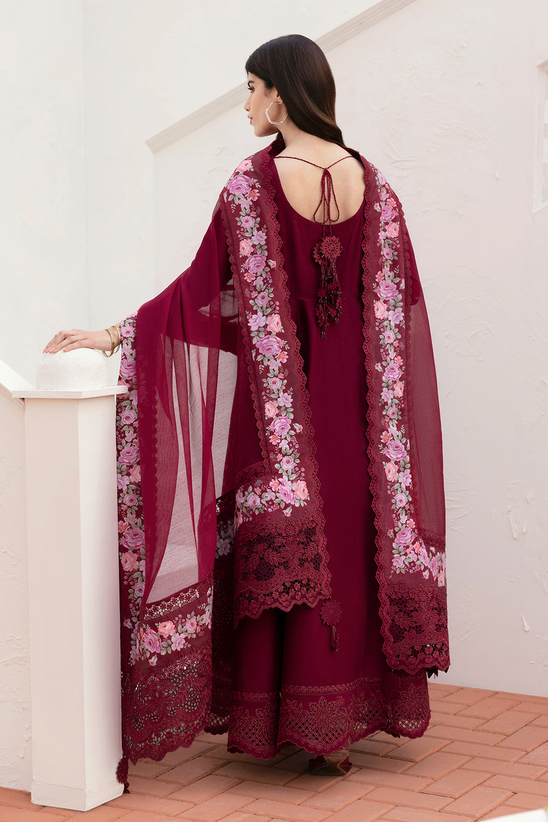 Baroque | Eid Lawn 25 | EL-D05 S Wine Berry Lawn