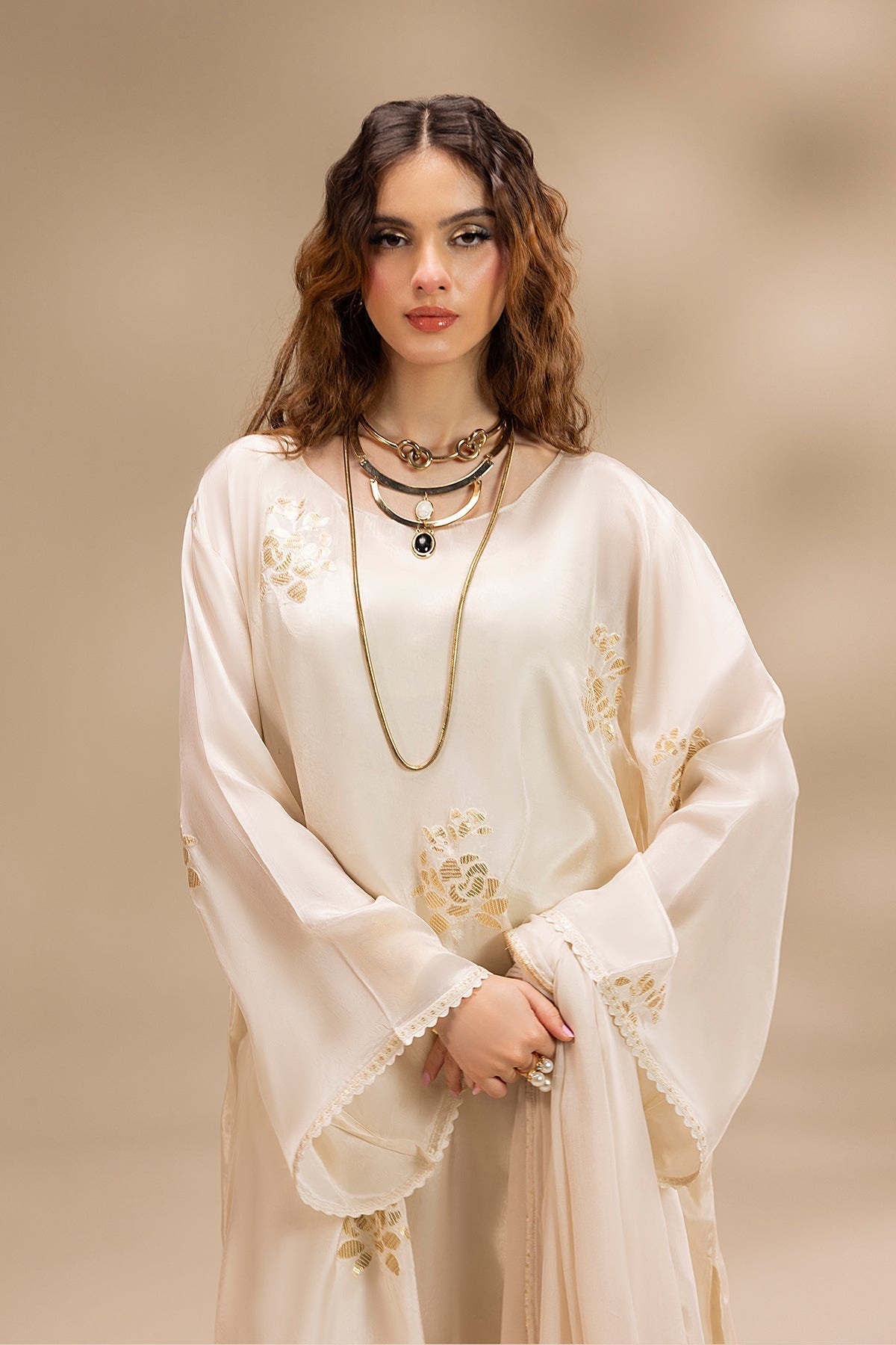 Erum Khan | Lillia Summer Edit | Moon Pearl M Off White Silk