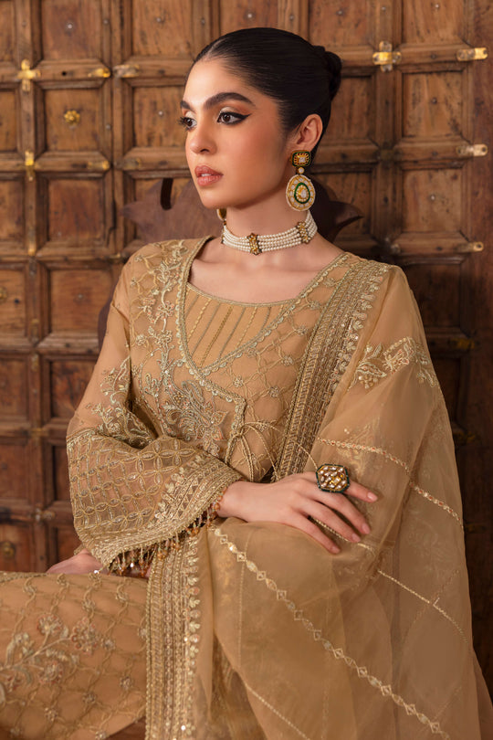 Naqshi | Pareezah Formals | Marjaan L Beige Organza