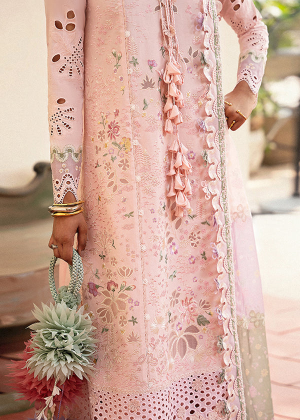 Suffuse | Eid Lawn 25 | LEENA XS Powder Pink Organza