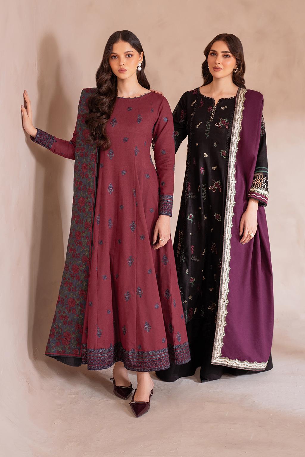 Iznik | Exclusive Winter | UE-372 XL Berry Khaddar