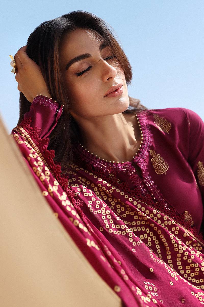 Cross Stitch | Eid Lawn 24 | CRIMSON AURA - Pakistani Designer Dress - by Cross Stitch | Type: Luxury - 100% Original at Saira Sultan