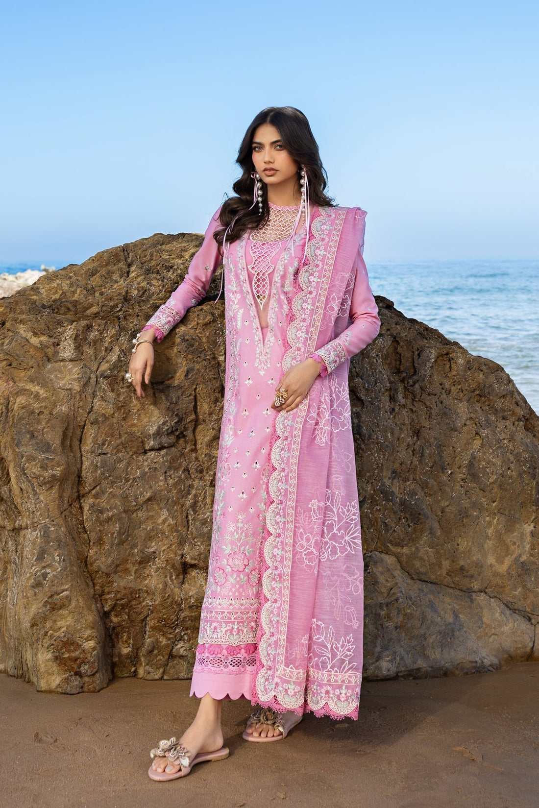 Akbar Aslam | Mare Lawn Edit 25 | Sofi XS Rose Pink Lawn
