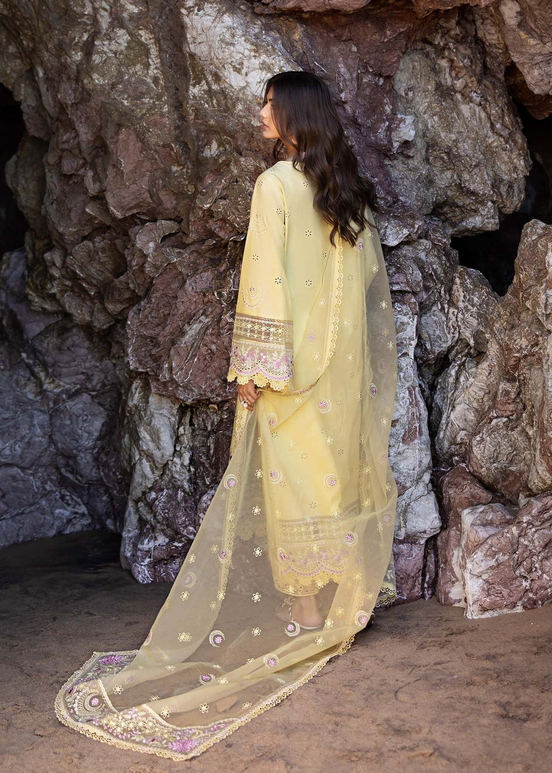 Akbar Aslam | Mare Lawn Edit 25 | Solara XS Pale Yellow Lawn