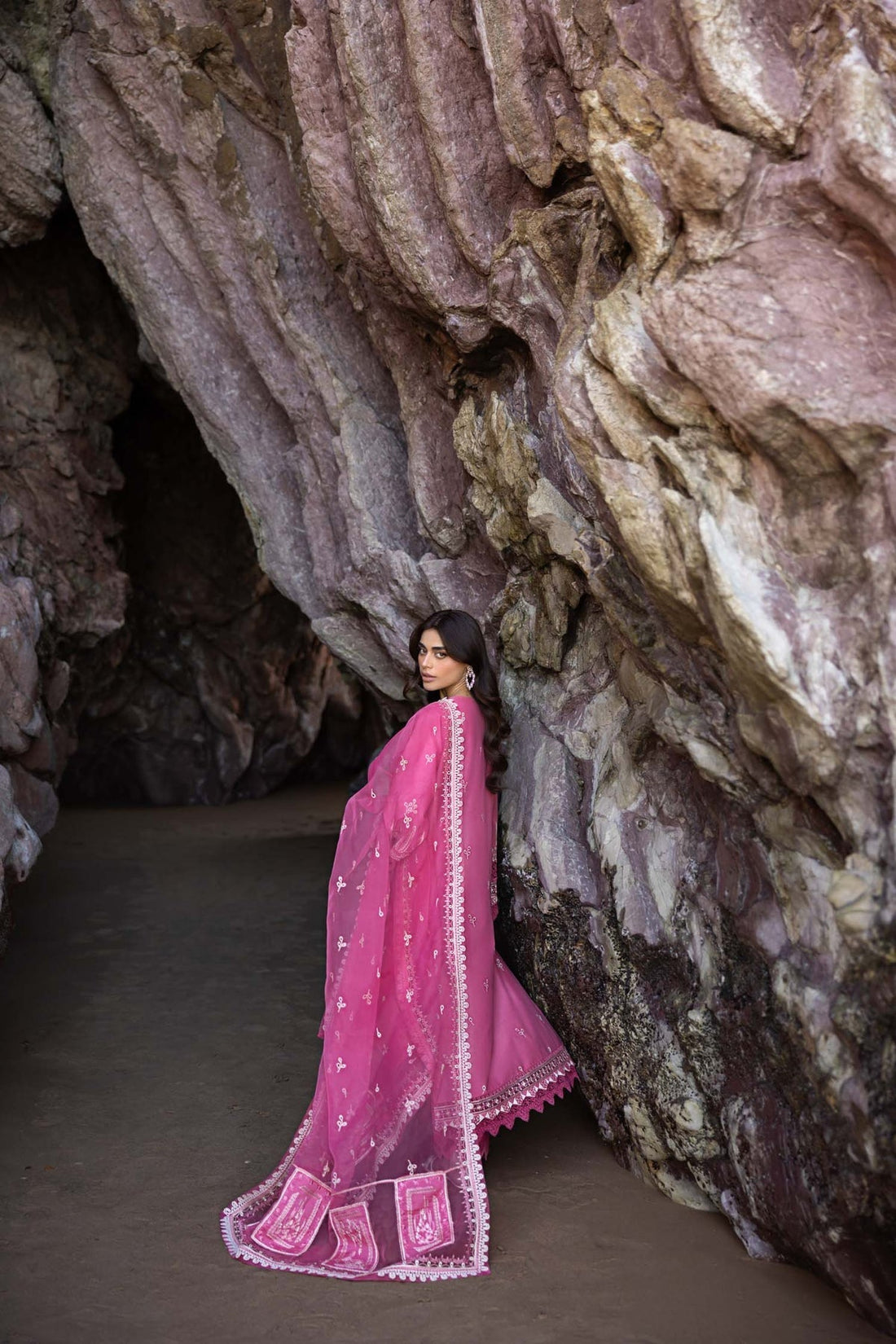 Akbar Aslam | Mare Lawn Edit 25 | Mireia XS Rose Pink Lawn