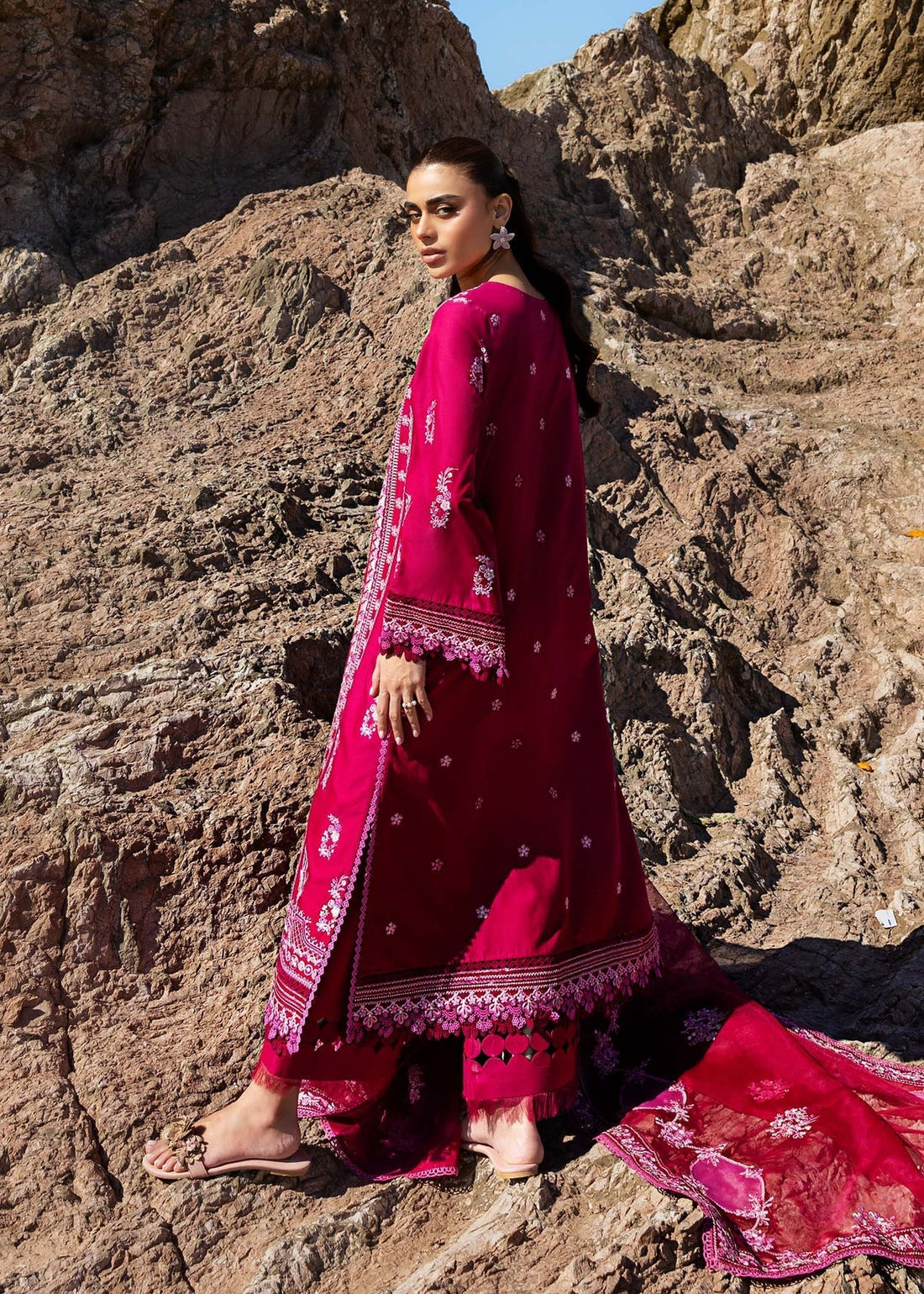 Akbar Aslam | Mare Lawn Edit 25 | Nirvana S Magenta Lawn