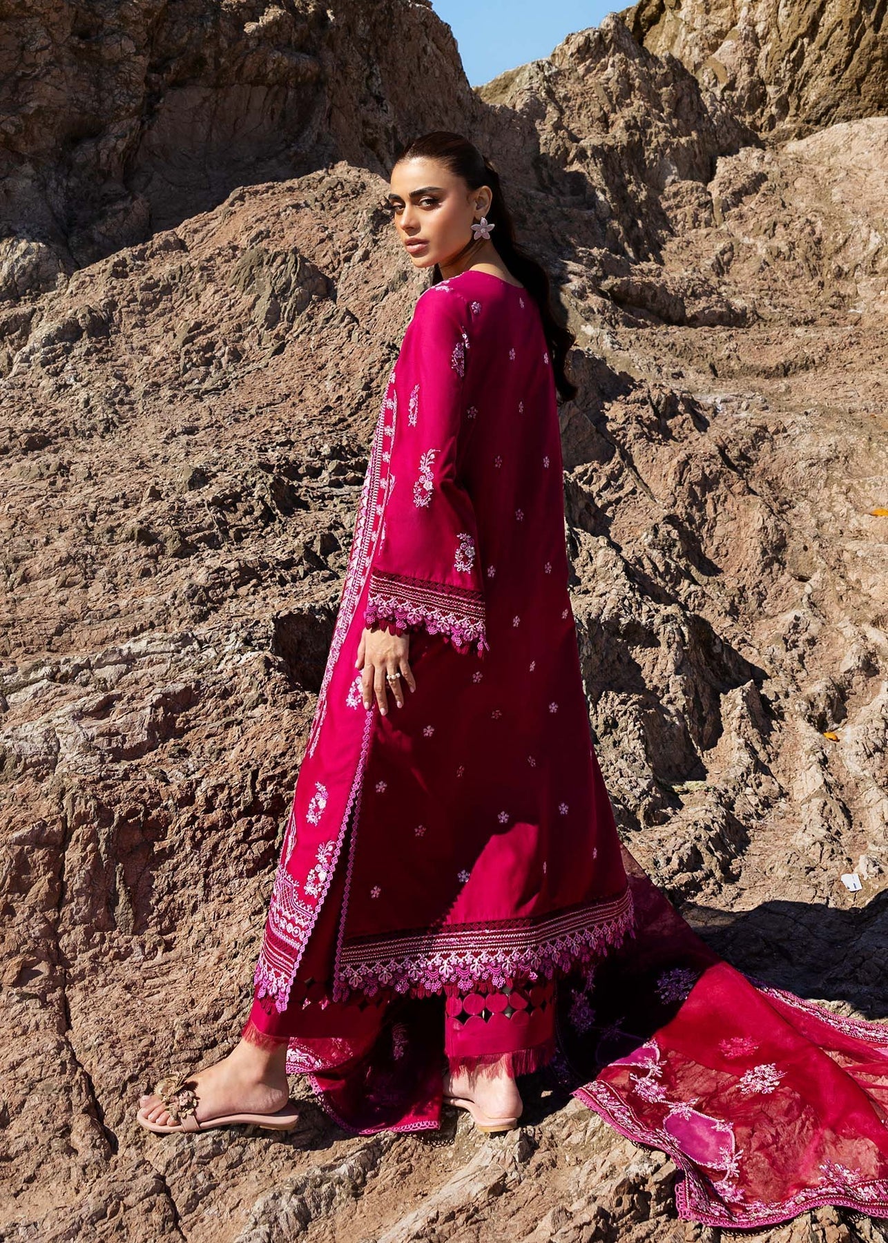 Akbar Aslam | Mare Lawn Edit 25 | Nirvana M Magenta Lawn