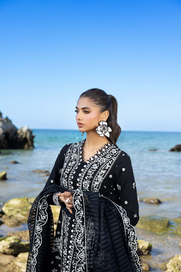 Akbar Aslam | Mare Lawn Edit 25 | Syara L Black Lawn