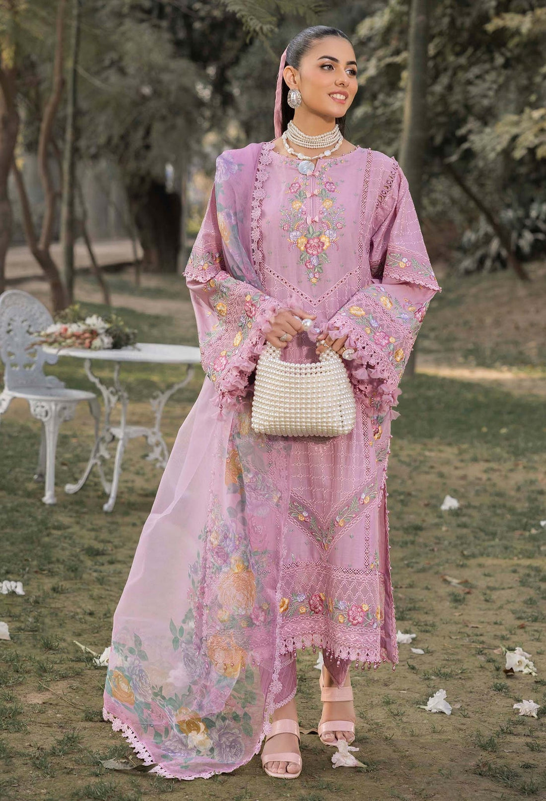 Adans Libas | Gul Rukh Lawn 25 | RUKH 2834 XS Pink Lawn