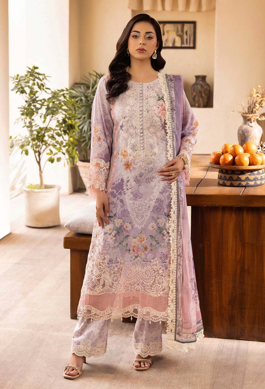Adans Libas | Chantelle Print Lawn | CHANTELLE 99959 XS Soft Lilac Lawn