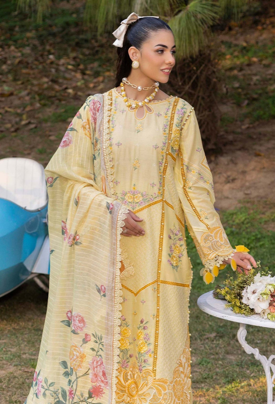 Adans Libas | Gul Rukh Lawn 25 | RUKH 2836 XS Yellow Lawn