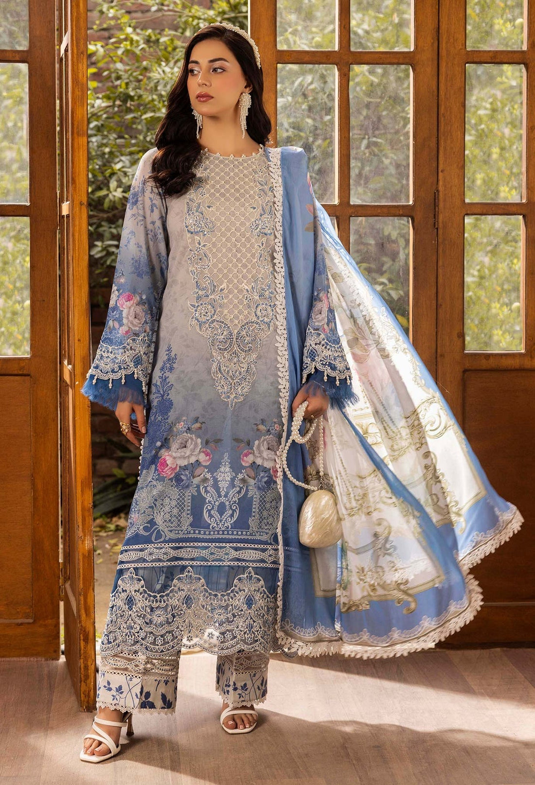 Adans Libas | Chantelle Print Lawn | CHANTELLE 99958 XS Blue Lawn