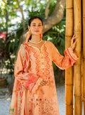 Roheenaz | Ethereal Bloom Lawn 25 | Zaria L Peach Pink Printed lawn