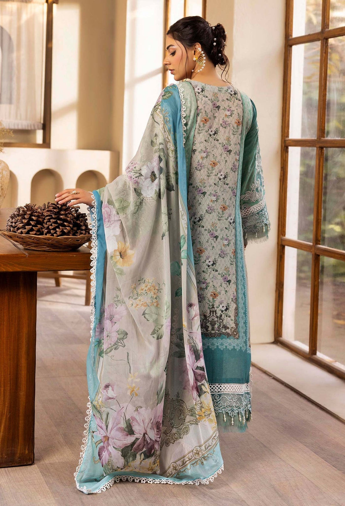 Adans Libas | Chantelle Print Lawn | CHANTELLE 99954 XS Eucalyptus Green Lawn
