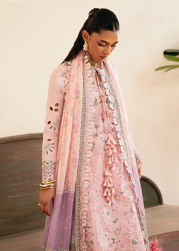 Suffuse | Eid Lawn 25 | LEENA L Powder Pink Organza