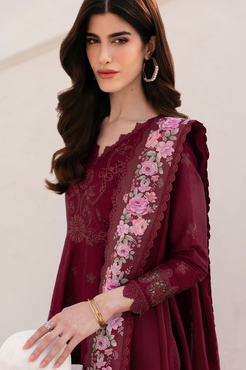 Baroque | Eid Lawn 25 | EL-D05 L Wine Berry Lawn