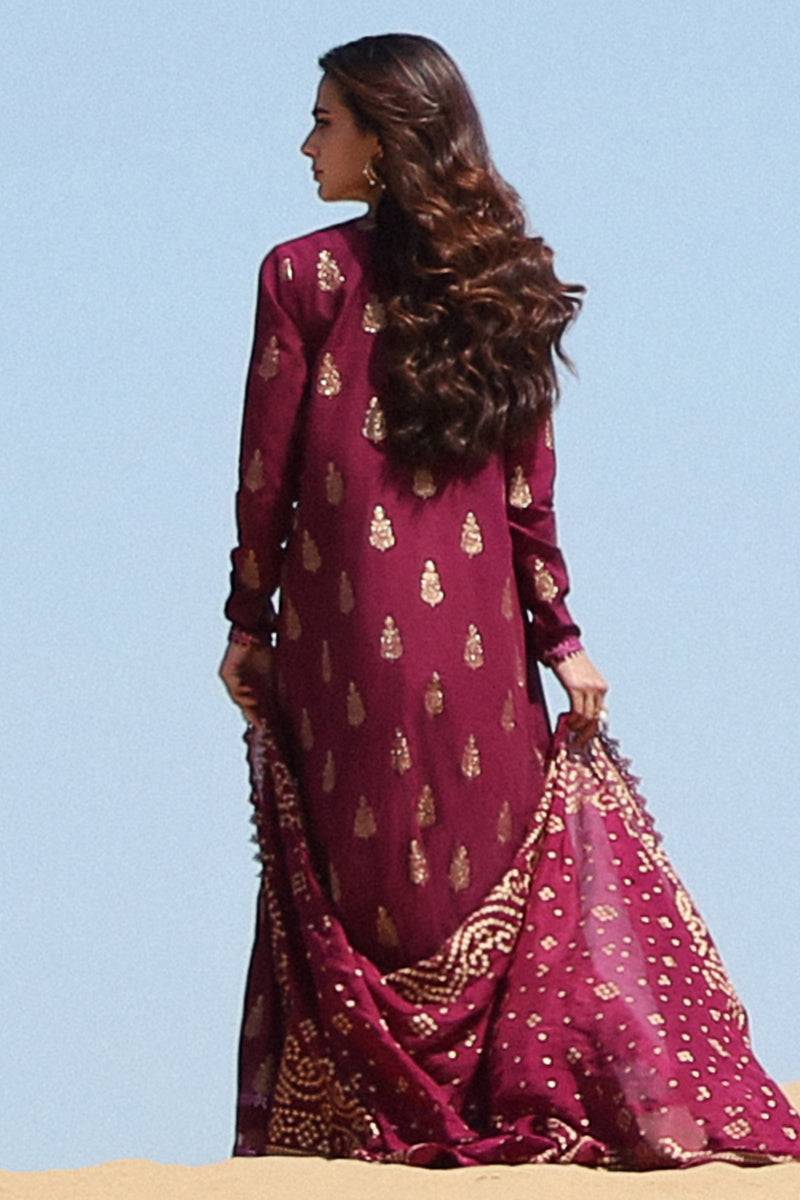 Cross Stitch | Eid Lawn 24 | CRIMSON AURA - Pakistani Designer Dress - by Cross Stitch | Type: Luxury - 100% Original at Saira Sultan