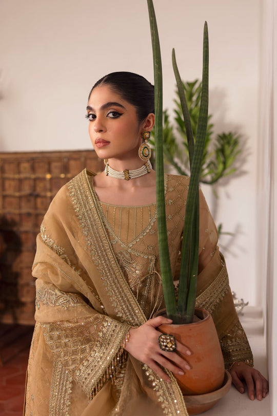 Naqshi | Pareezah Formals | Marjaan M Beige Organza