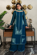 Fahad Hussayn | Lawn Banger | Midnight Teal - Pakistani Designer Dress - by Erum Khan | Type: Ladies Clothes - 100% Original at Saira Sultan