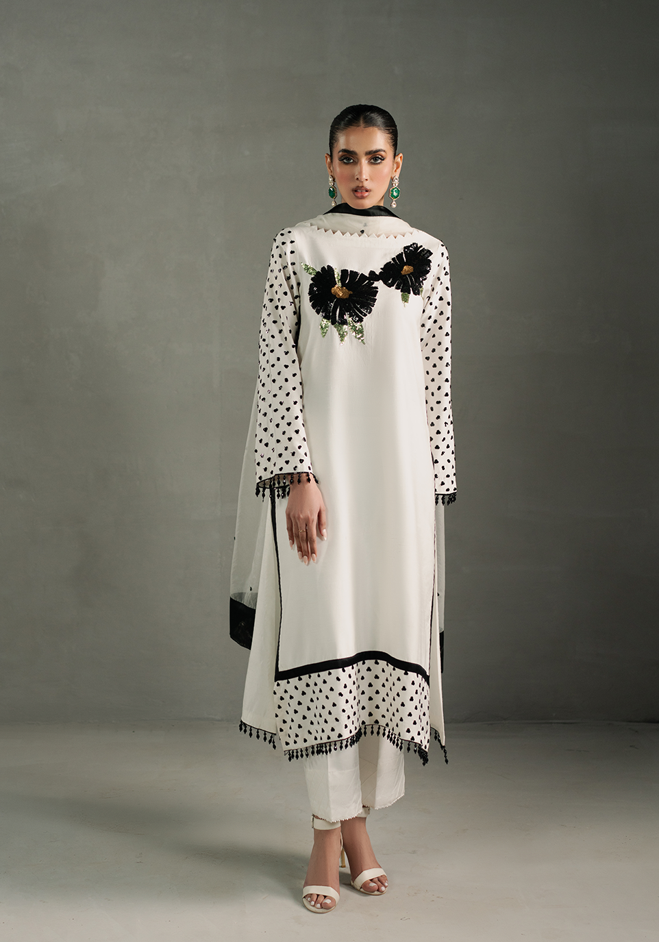 Zarqash | Silk Edit | ZQS 012 ESTELLA S White Raw Silk