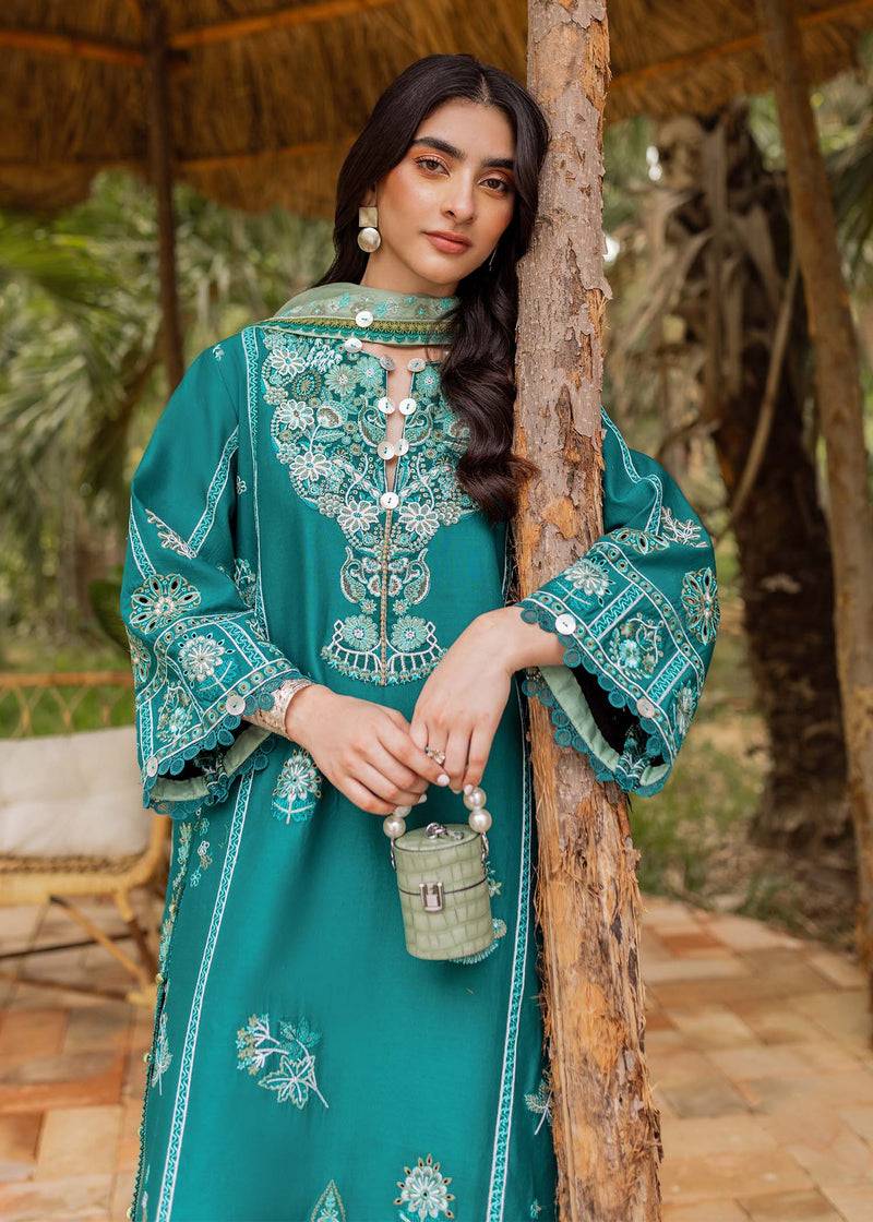 Sadaf Fawad Khan | Lawn 24 | Faizah (A) - Pakistani Designer Dress - by Sadaf Fawad Khan | Type: Luxury - 100% Original at Saira Sultan