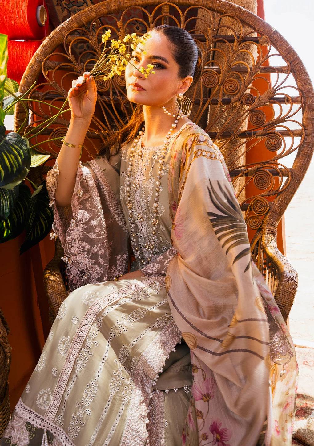 Elaf Premium | Hai Kuch Festive Lawn 24 | EHK-08 Pur Shokh - Pakistani Designer Dress - by Elaf Premium | Type: Luxury - 100% Original at Saira Sultan